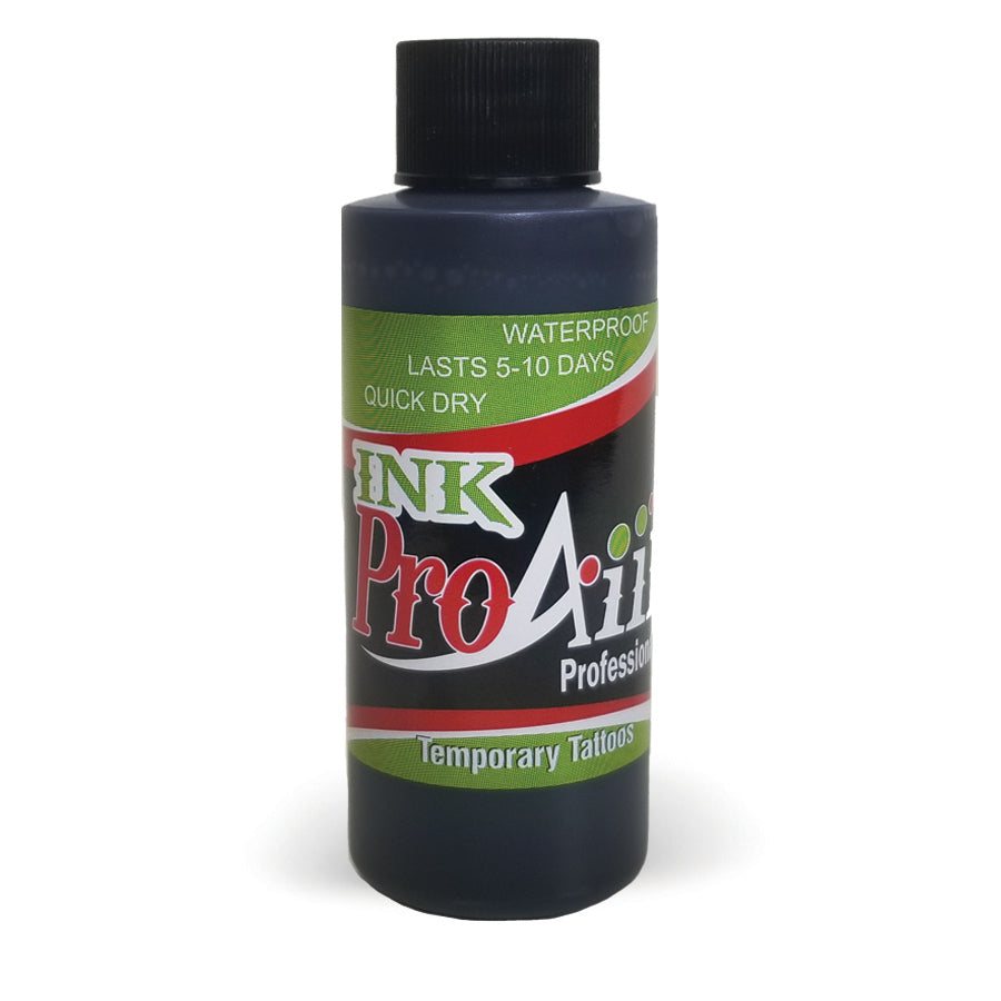 ProAiir Temporary Tattoo Ink - Black Airbrush Makeup 4.2 Oz