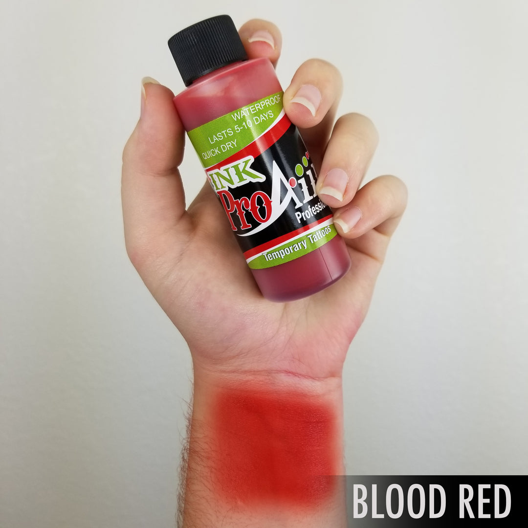 ProAiir Temporary Tattoo Ink - Blood Red Airbrush Makeup 2.1 Oz