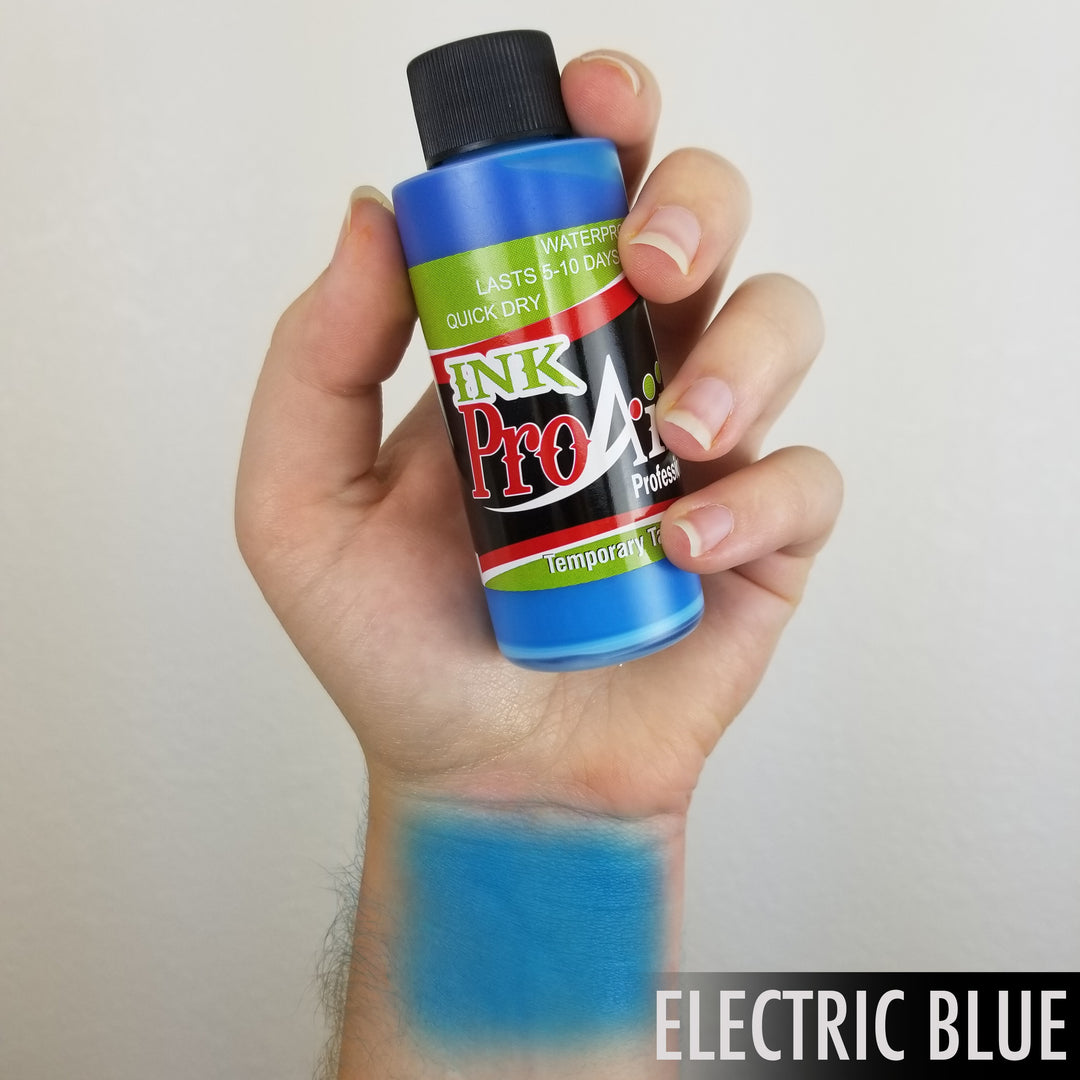 ProAiir Temporary Tattoo Ink - Electric Blue Airbrush Makeup 2.1 Oz