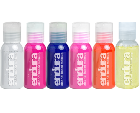 EBA Endura - Alcohol Airbrush Makeup - six pack - Flourescent - 1 oz