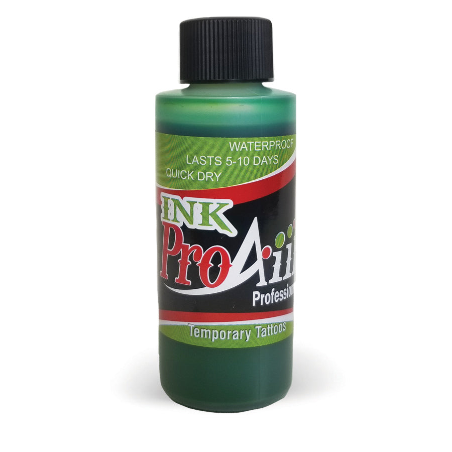 ProAiir Temporary Tattoo Ink - Green Airbrush Makeup 2.1 Oz