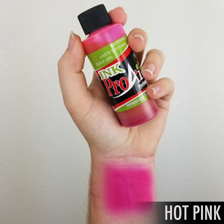 ProAiir Temporary Tattoo Ink - Hot Pink Airbrush Makeup 2.1 Oz