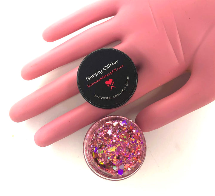 Simply Glitter Gel 1/2 ounce Jar - Graceful Pink