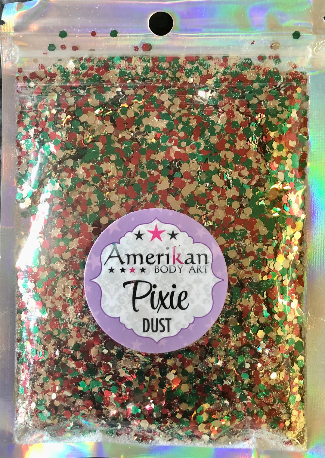 American Body Art Loose Chunky Glitter Blend - Here Comes Santa Claus