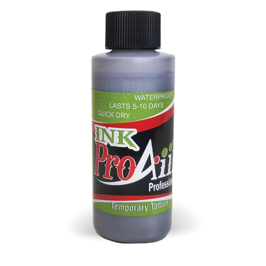 ProAiir Temporary Tattoo Ink - Metallic Silver Airbrush Makeup 2.1 Oz