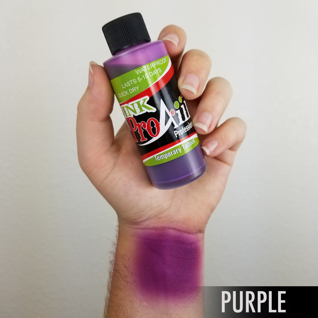 ProAiir Temporary Tattoo Ink - Purple Airbrush Makeup 2.1 Oz