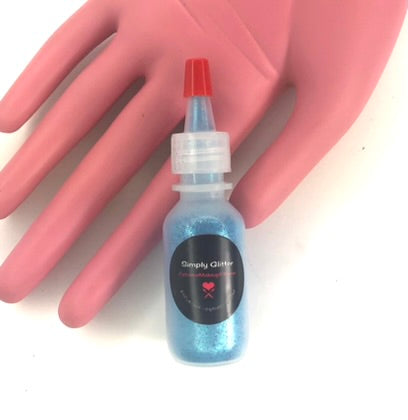 Glitter Loose - Brillant Metallic Colors - 1/2 oz Poof Bottle - Light Blue