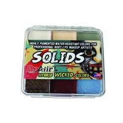 ProAiir Solid Wicked colors palette for face painting water-proof makeup icy blue blood bone  colors at EMFXStore