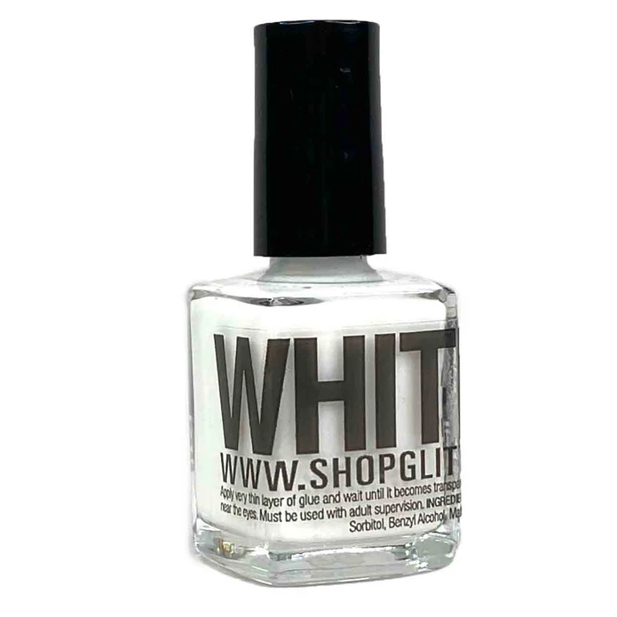 White Glitter Tattoo & Bling Glue - 15 ml Applicator Bottle
