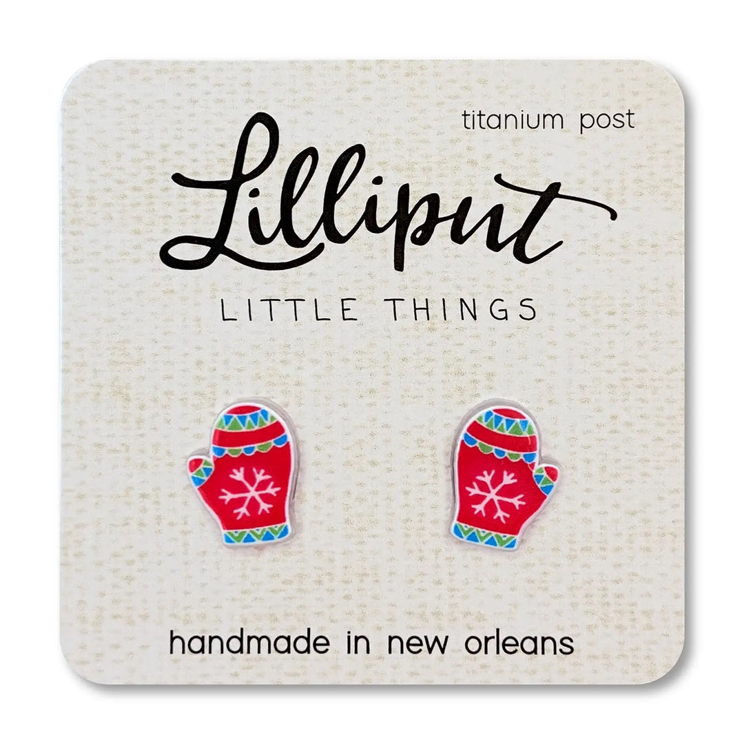 Lillput Earrings Winter Mittens