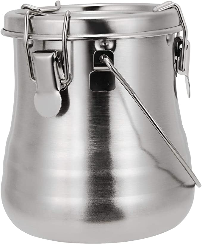 Stainless Steel Rinse Bucket for Face Painting Extreme Makeup FX shows contiur shape bucke with lid and locking clamps on top