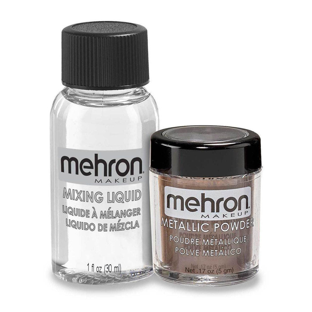 Mehron Metallic Powder and Mixing Liquid Set-Mehron-extrememakeupfx