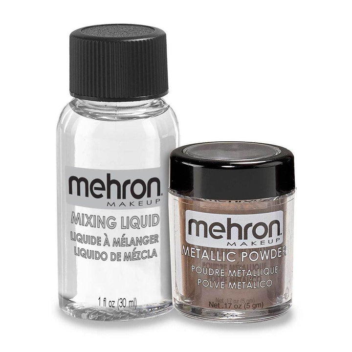 Mehron Metallic Powder and Mixing Liquid Set-Mehron-extrememakeupfx