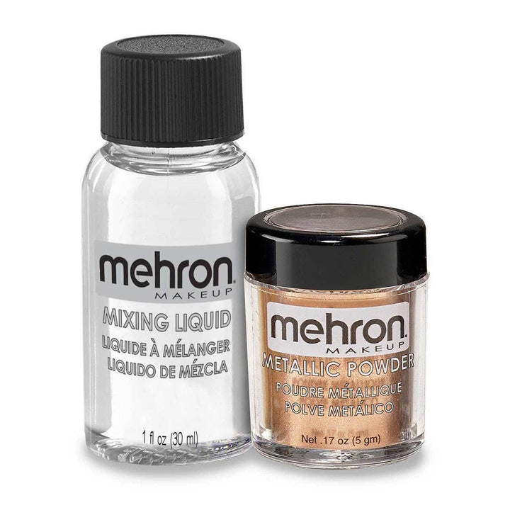 Mehron Metallic Powder and Mixing Liquid Set-Mehron-extrememakeupfx