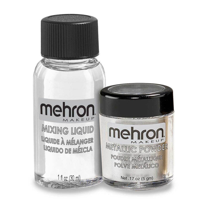 Mehron Metallic Powder and Mixing Liquid Set-Mehron-extrememakeupfx