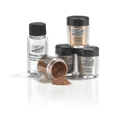 Mehron Metallic Powder and Mixing Liquid Set-Mehron-extrememakeupfx