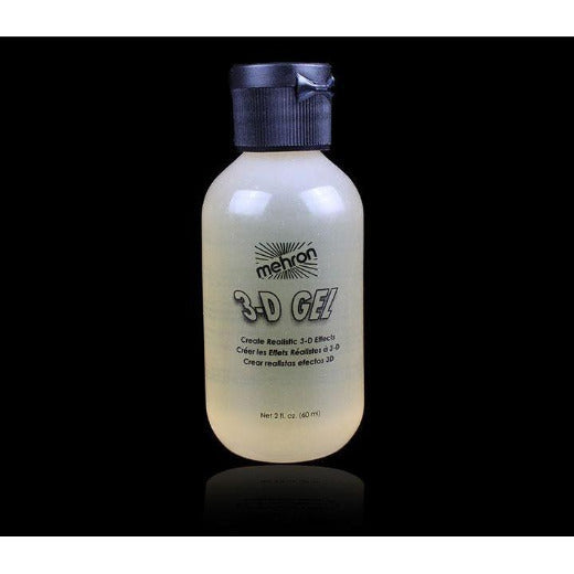 3D Gel Gelatin Effects for FX Makeup Clear Color 2 oz bottle by Mehron in the USA sold by Extreme Makeup FX EMFX Store