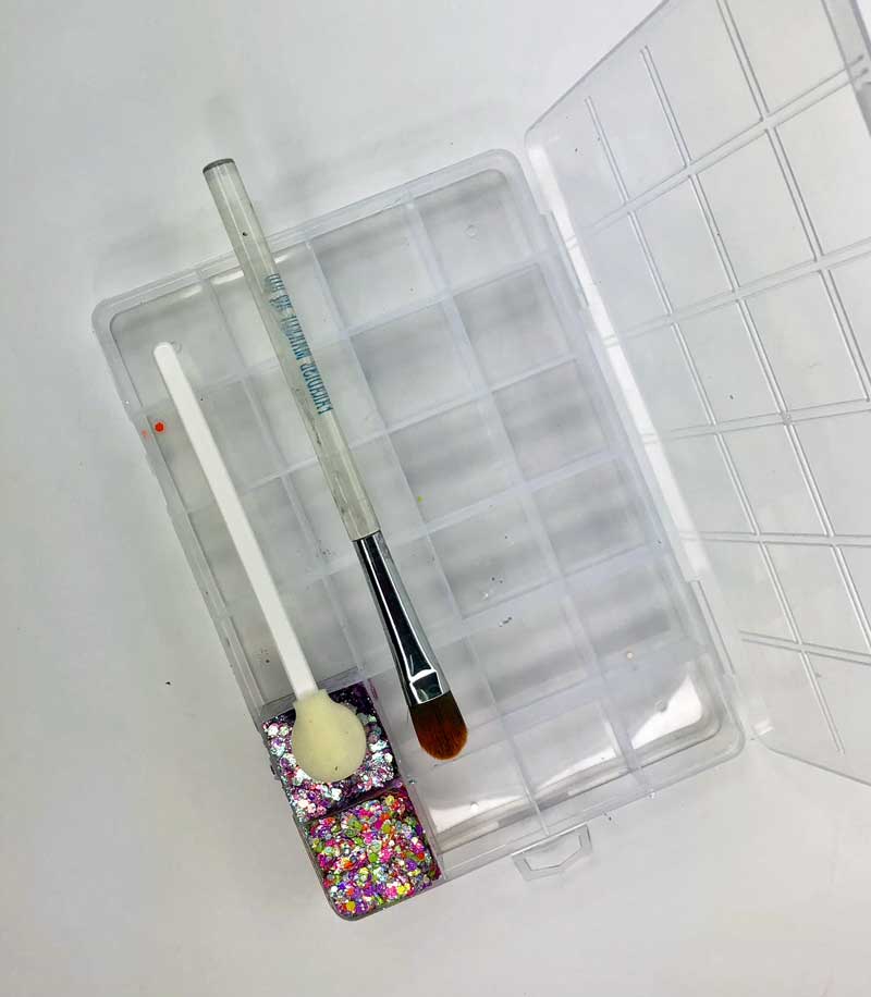 Plastic Storage for Glitter Cream, Gems or Face Paint