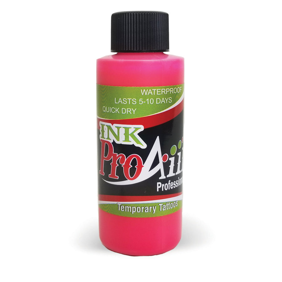 ProAiir Temporary Tattoo Ink -Fluorescent Hot Pink Airbrush Makeup 2.1 Oz