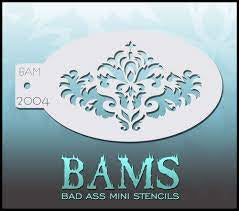 BAMS Bad Ass Mini Stencils Damask