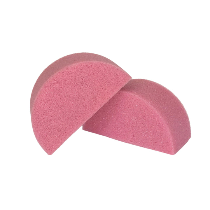 Two half moon shape face painting craft sponges