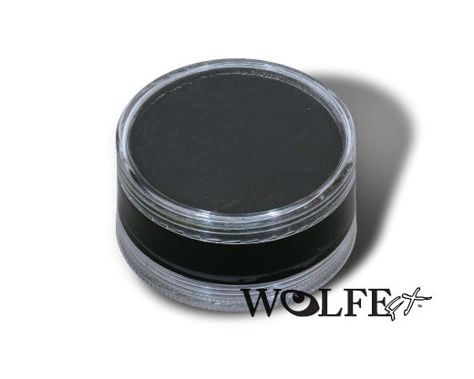 large 90 gram pot of black wolfe brand face body paint makeup