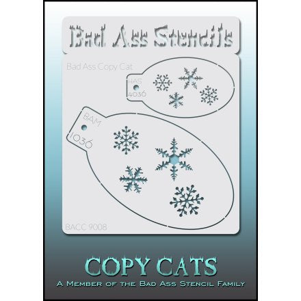 Bad Ass Copy Cat Stencil A Set of two snowflake designs for face paiting airbrush hobby