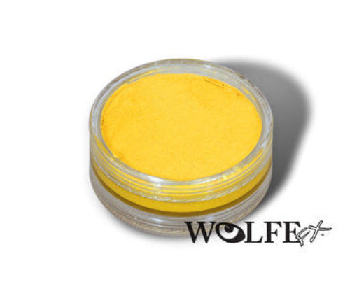 wolfe fx face paint metallic yellow in clear meduim jar