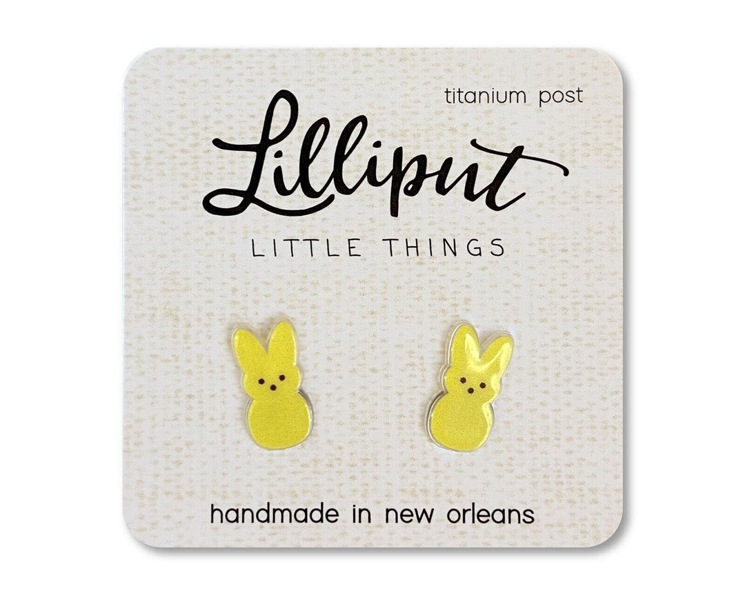Lillput Earrings Yellow Easter Peeps