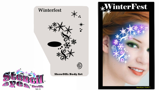 Winter Holiday Face Art Stencil Collection