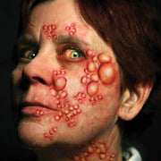 Easy extreme FX makeup with tinsley transfers prosthetic transfers.