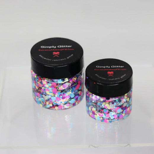 glitter gel for face and body art in bright happy color xix