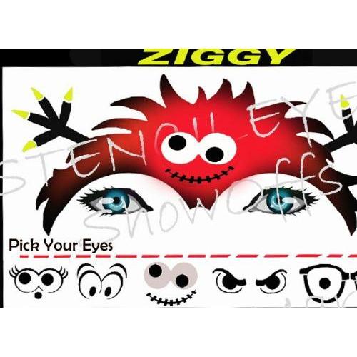 StencilEyes Airbrush Face Painting Stencils - Adult Size - Extreme Makeup FX